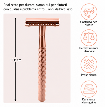 Rasoio di Sicurezza a lama sostituibile – Precisione & Delicatezza